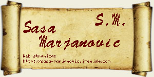 Saša Marjanović vizit kartica